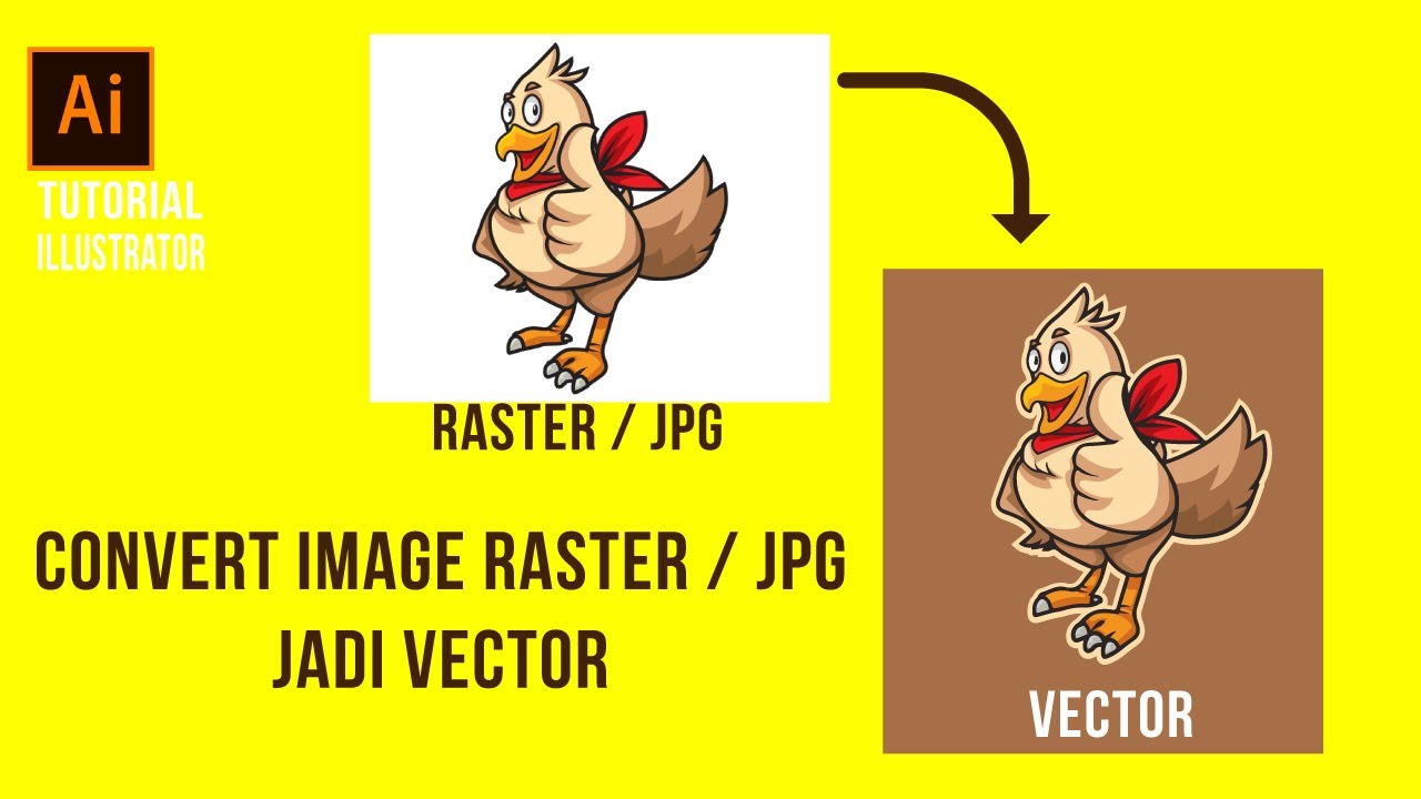Tutorial Adobe Illustrator | Cara Convert Image / JPG Menjadi Vector