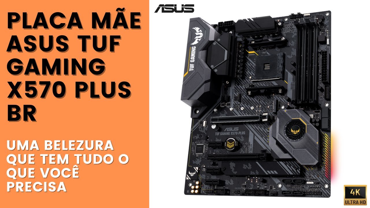 Placa mãe ASUS TUF GAMING X570 PLUS BR. Um dos modelos mais TOP para esse chipset