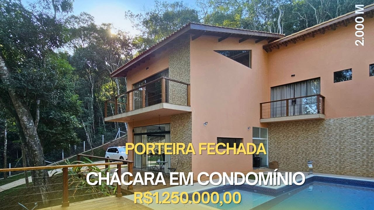 💥 De R$1.390.000 por R$1.250.000! Chácara Porteira Fechada em Condomínio de Alto Padrão!