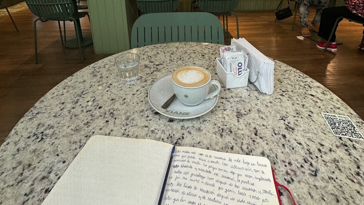 es una mañana tranquila y estás haciendo journaling en un cafecito de palermo