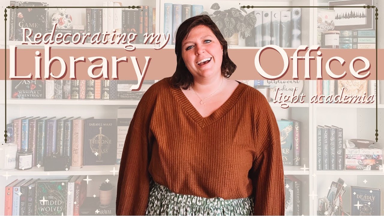 redecorating my library office | light academia themed