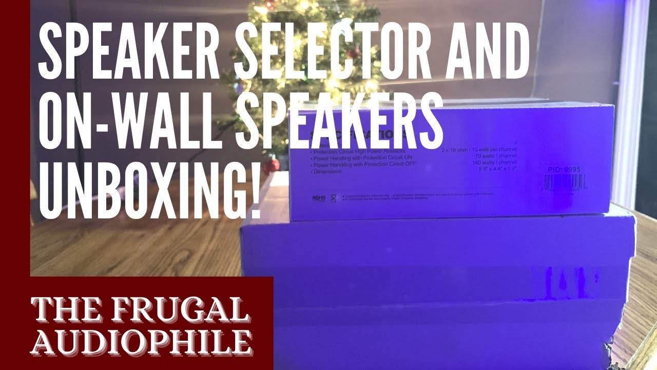 Monoprice 4 Channel Speaker Selector and Acoustic Audio On-Wall SLM1W Speakers Unboxing