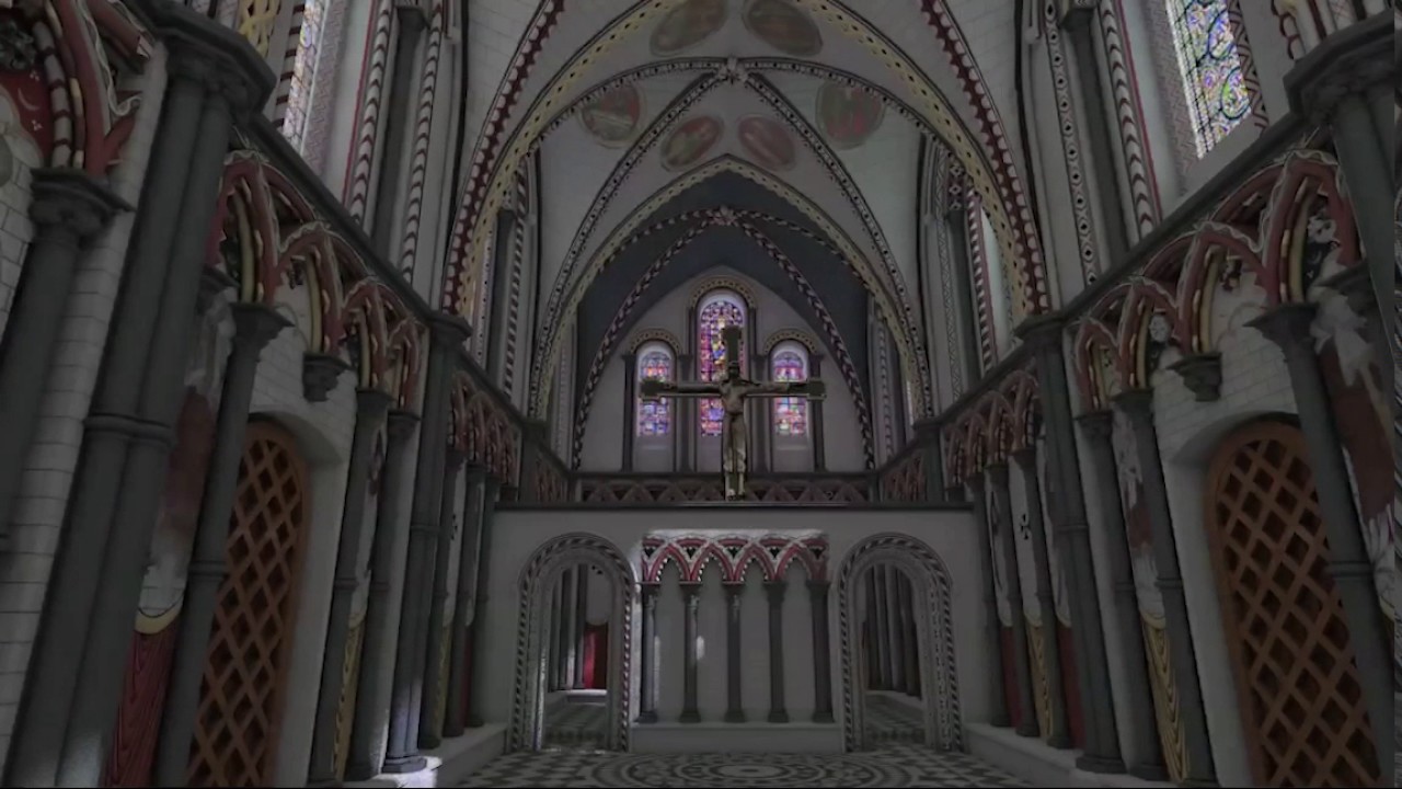 Glastonbury Abbey - Lady Chapel interior 3D visualisation