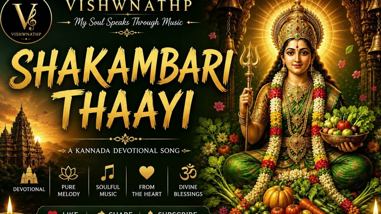 🌿 Shakambari Thaayi | Original Kannada Devotional Song | VishwnathP