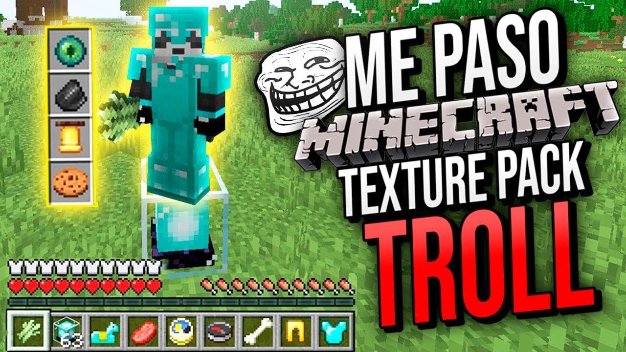ME PASO MINECRAFT CON UN TEXTURE PACK TROLL!!