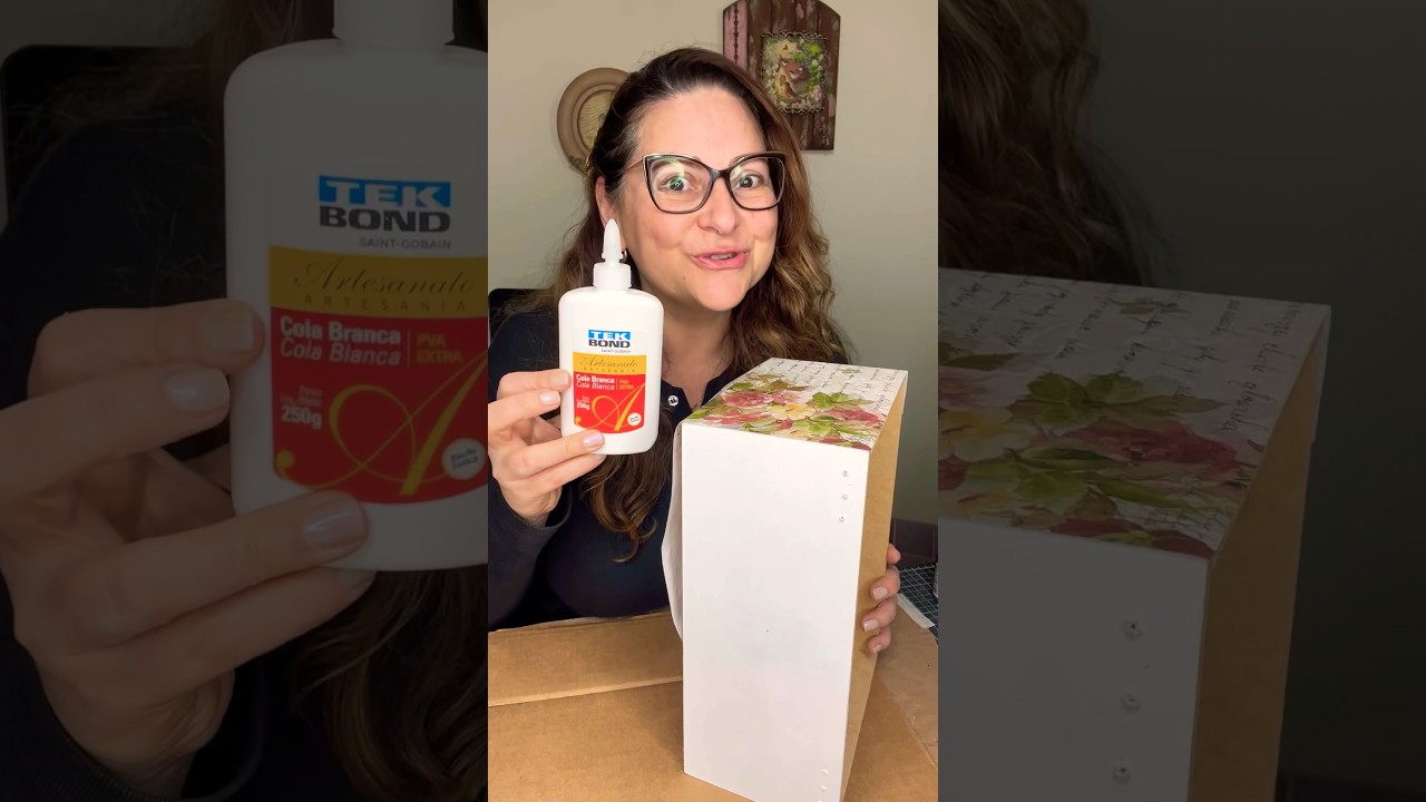 Colando Papel de decoupage com Tekbond #tekbondartesanato #tekbond #decoupage