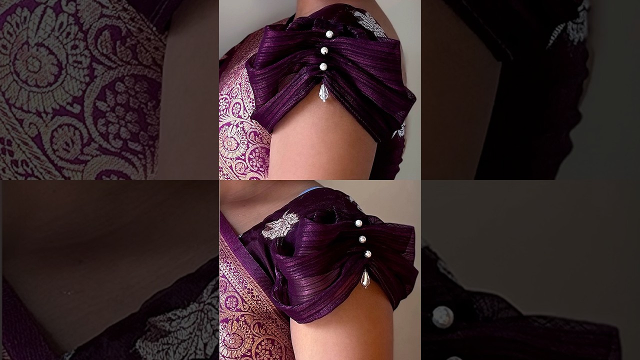 Trending sleeves design cutting and stitching#bajudesign #shorts #short #shortsvideo #trending #baju