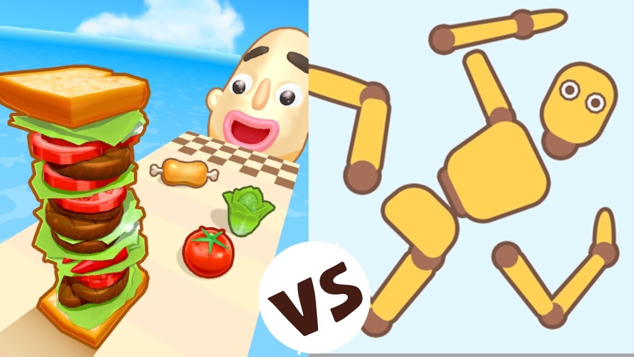 Sandwich Runner vs Ragdoll Break – Walkthrough Funniest ASMR All levels Gameplay (Android & iOS)