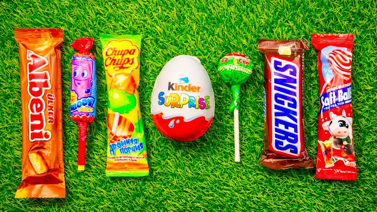 ASMR Most Popular Candys / some lots of colorful rainbow lollipop candy / unpacking chocolate eat#23