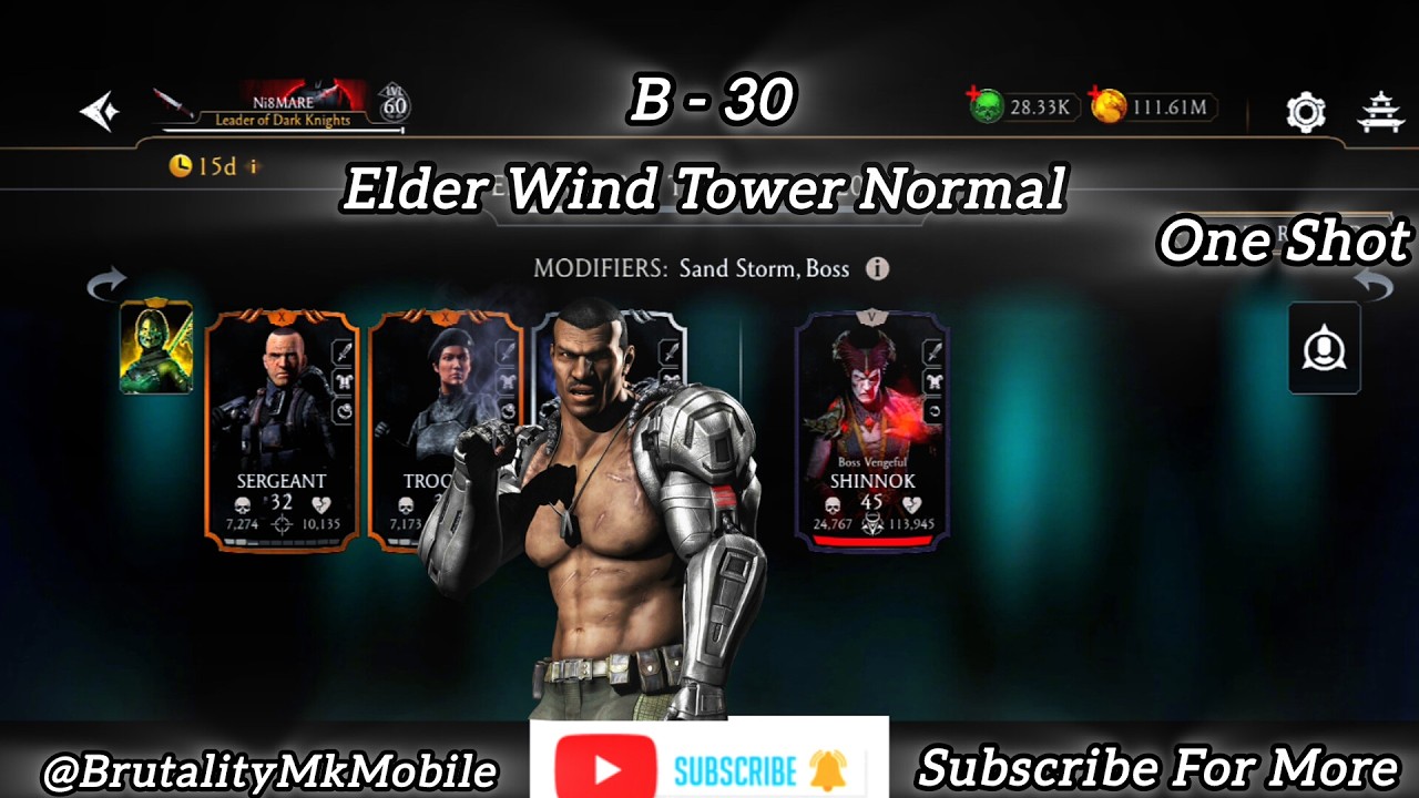 Elder Wind Tower Normal 2026 Boss 30 + reward | Mk Mobile Gameplay. #mkmobile #boss #elderwindtower