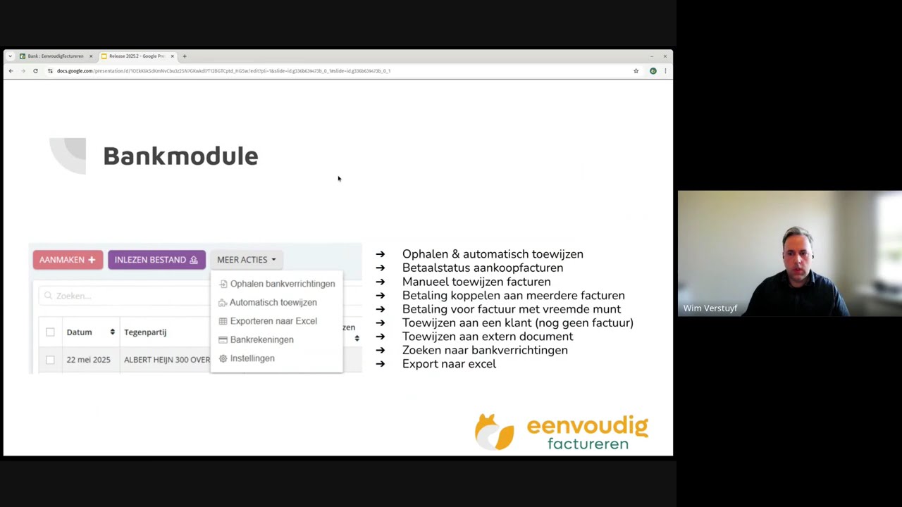 WEBINAR RELEASE 2025.2 - Bankkoppeling en module, wijzigingen & meer!