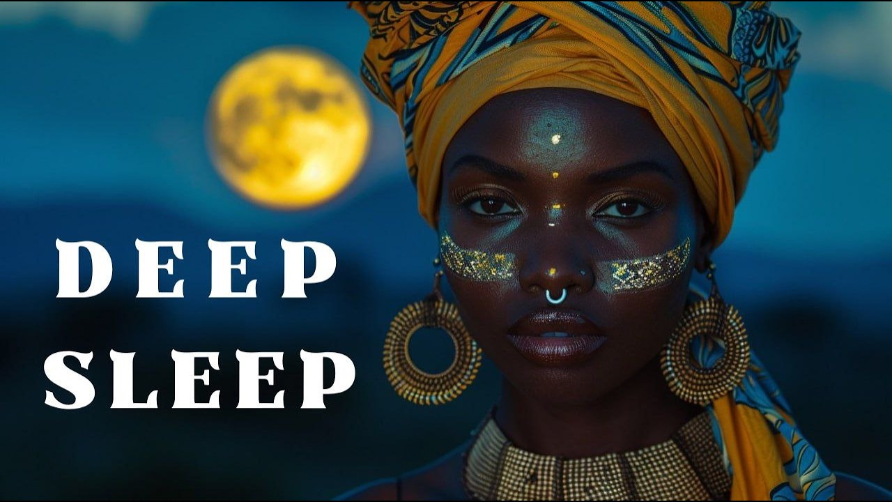 Deep Sleep African Tribal Vocals 🌙 3 Hours Healing Night Music