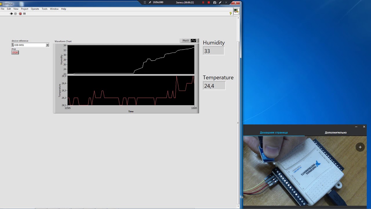 DHT12 in LabVIEW
