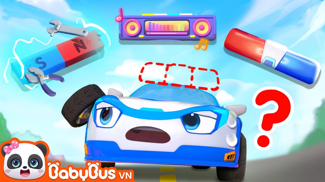 Đi tìm chiếc đèn của xe cảnh sát | Những chiếc xe vui nhộn | Nhạc thiếu nhi vui nhộn | BabyBus