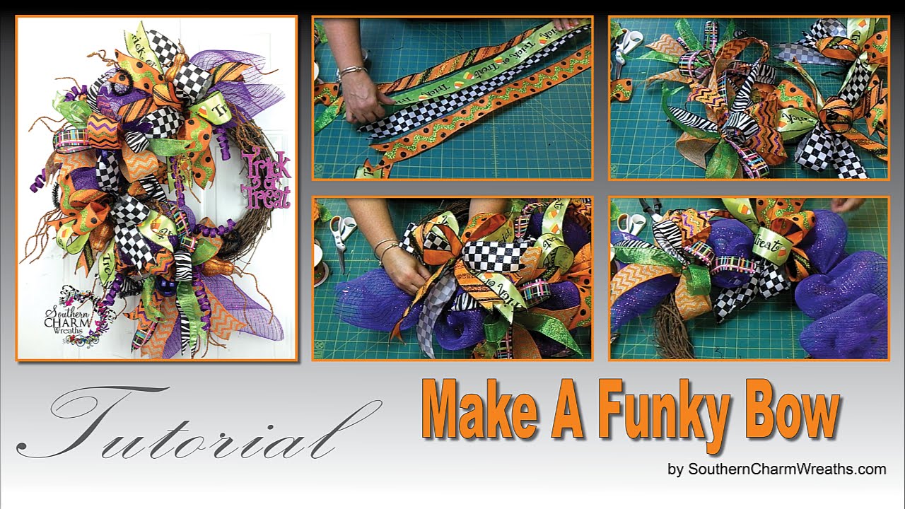 How to Make A Whimsical Bow Funky Bow for Halloween 