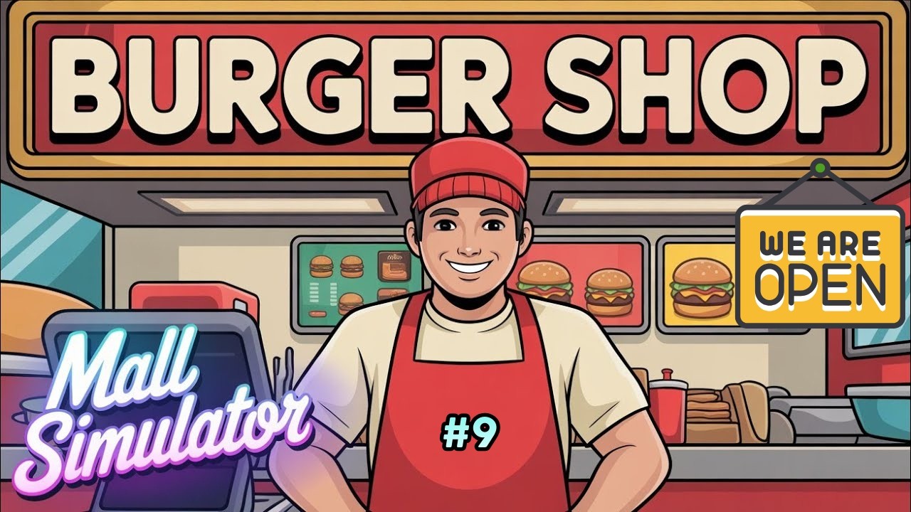 WAKTUNYA BUKA BURGER SHOP PERTAMAKU 🍔🔥 | MALL SIMULATOR GAMEPLAY #9