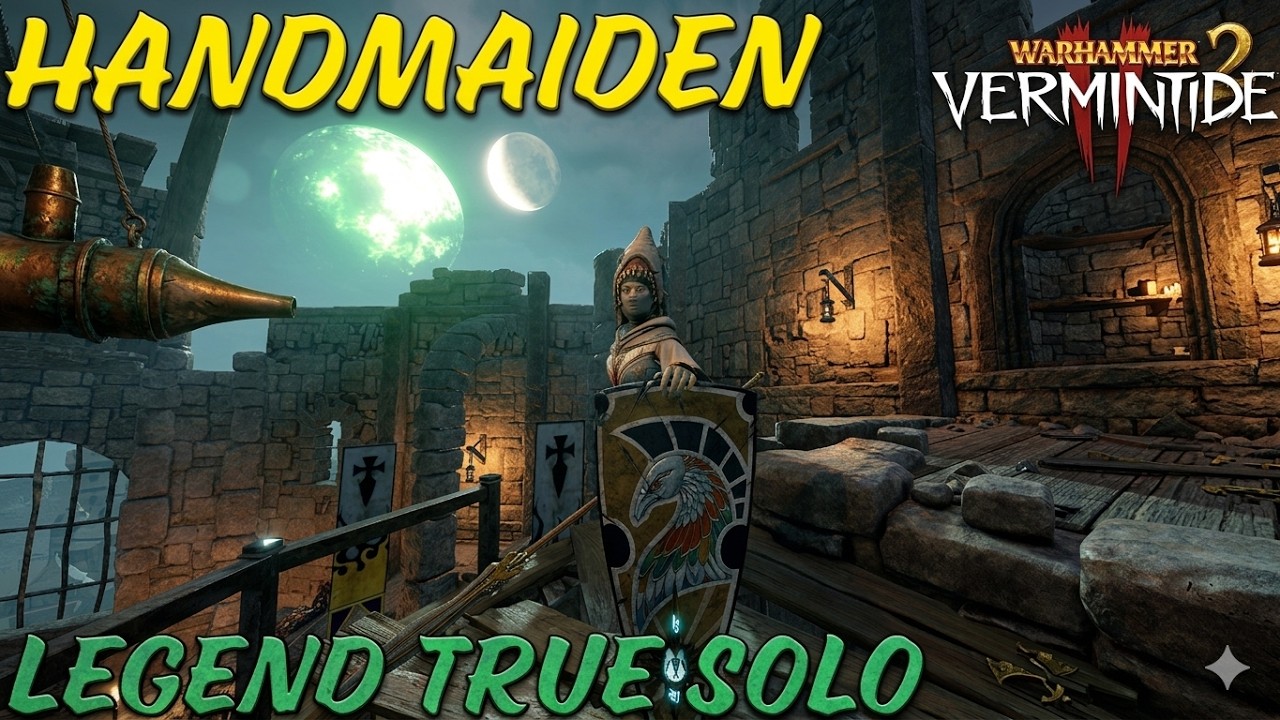 Handmaiden | Legend True solo | Spear Shield/Javelin | Horn of Magnus | Warhammer Vermintide 2