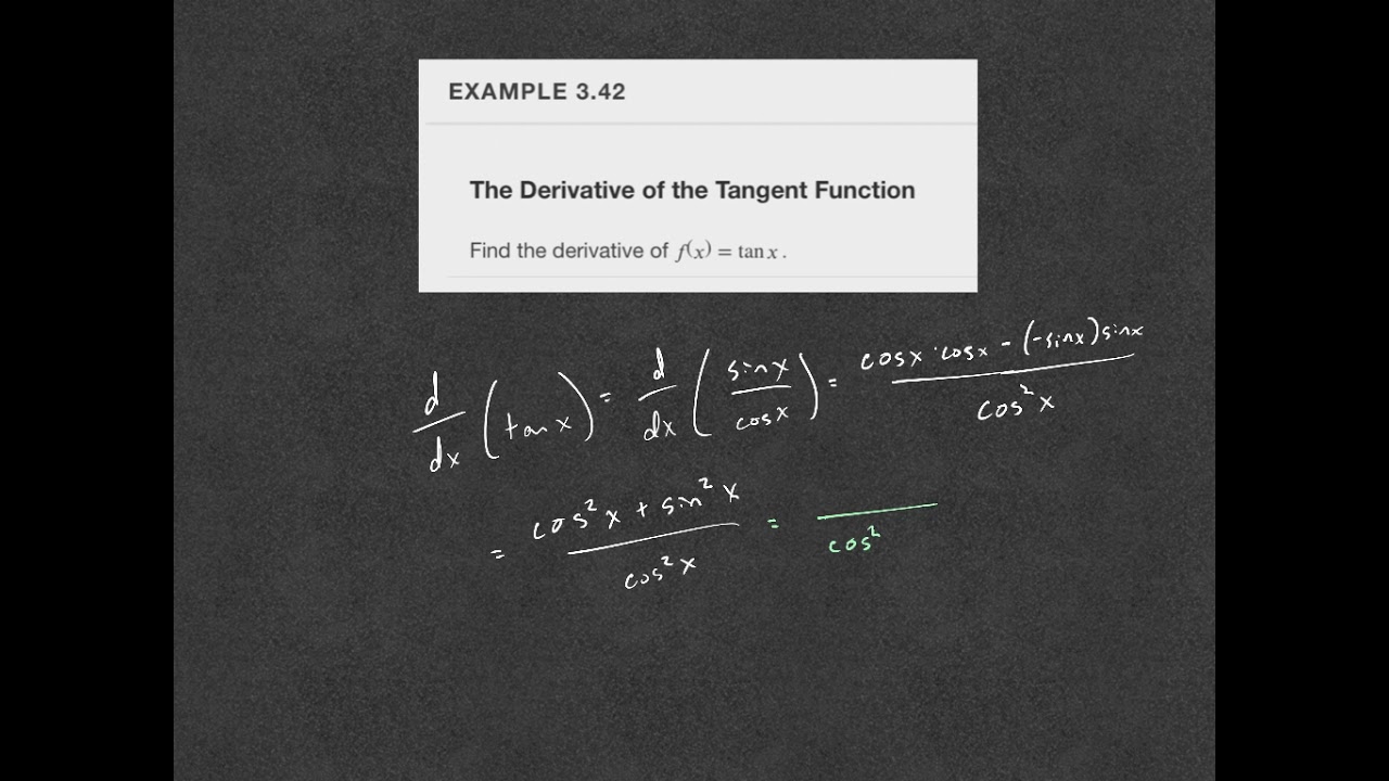 3.5 - Derivatives of Trigonometric Functions