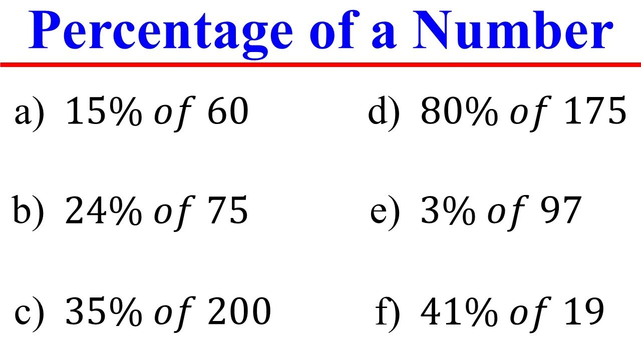 How to Find Percentage of a Number &mdash; EASY & FAST