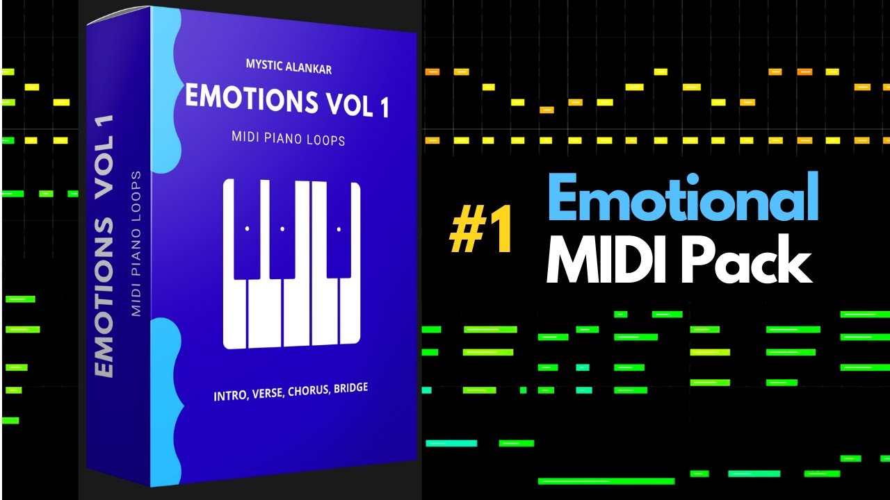 Emotional MIDI Pack - Royalty-Free Piano MIDI Loop Kit for Songwriters & Producers