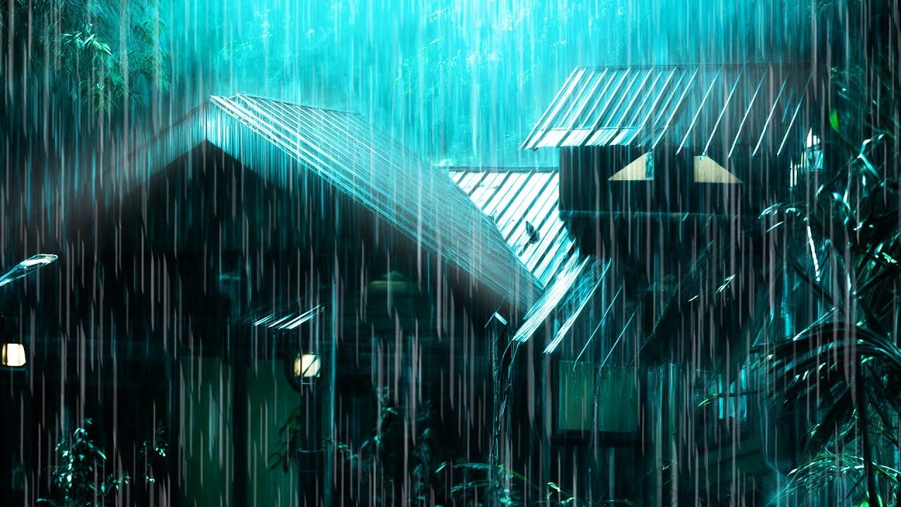 Cure Insomnia Naturally with Pouring Rain & Low Thunder on a Rusted Tin Roof