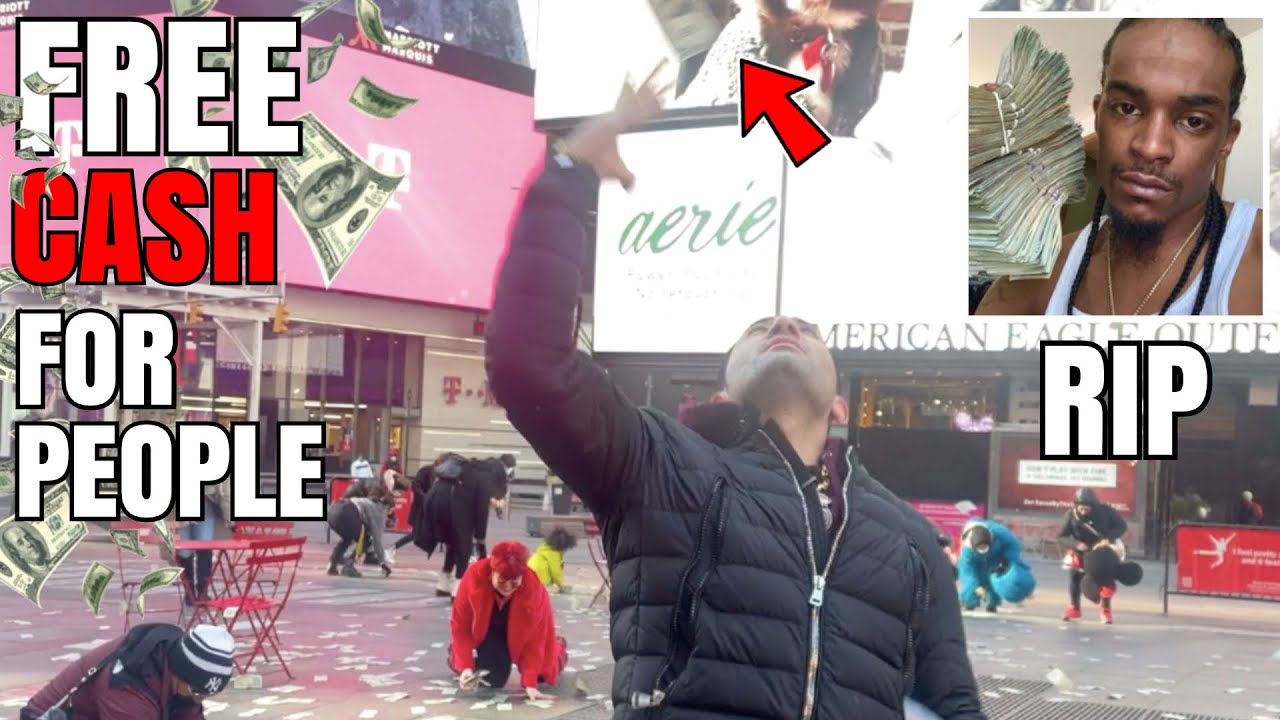 Money Shower in Times Square! In Memory of my Friend Joe KUSH (Rest in Peace)