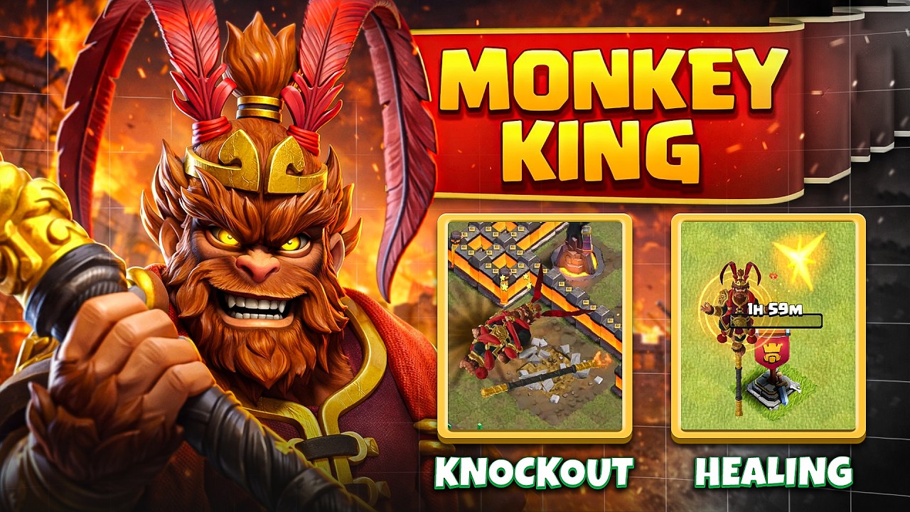 Monkey King Skin Animation in Clash of Clans 🐒
