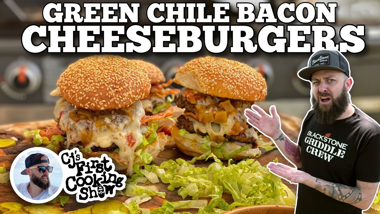 Green Chile Bacon Cheeseburgers | Blackstone Griddles