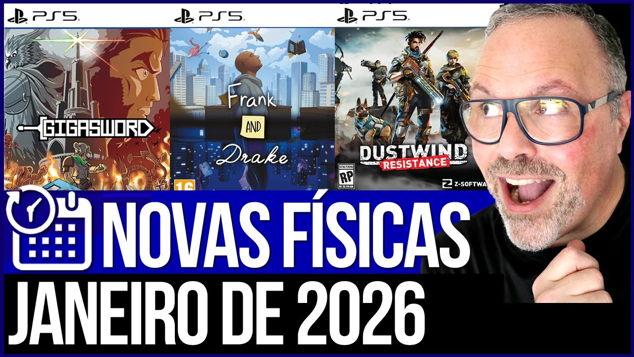 LANÇAMENTOS de PS4 e PS5 de JANEIRO de 2026 - Novas MÍDIAS FÍSICAS do mês de janeiro de 2026