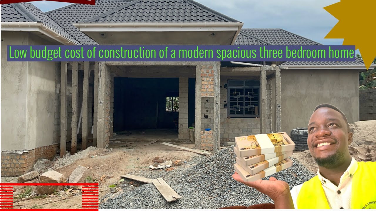 Low budget cost of construction of a spacious modern three bedroom house
