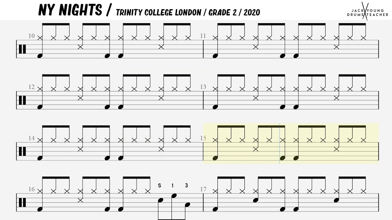 How to play NY Nights On Drums 🎵