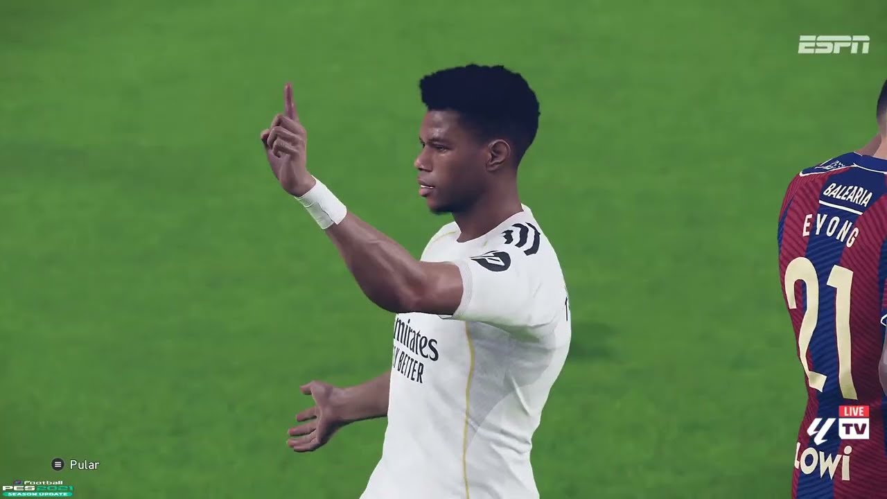 REAL MADRID X LEVANTE -AO VIVO COM- IMAGEM|GAMEPLAY/PES 2021-PLATAFORMA-PC