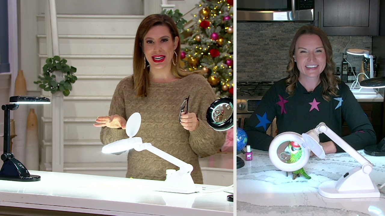 Magna Eye LED Magnifier Lamp w/ Adjustable Arm & Gift Box on QVC