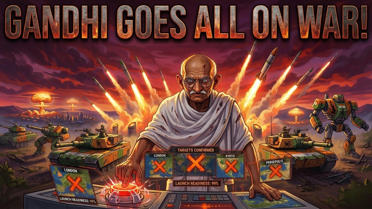 The Most Dangerous Man on Earth - Gandhi Declares Total War | Civ 6 | PART 4