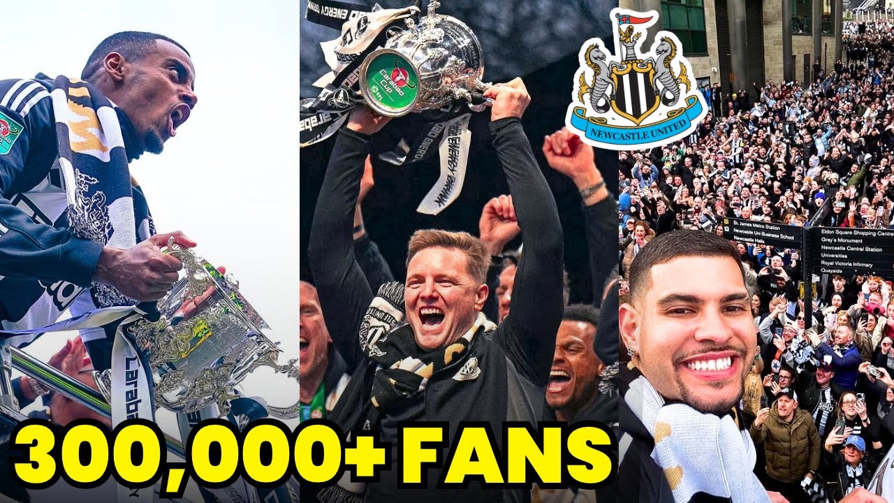 HISTORY! Newcastle United Bus Parade Celebrations With Carabao Cup Trophy