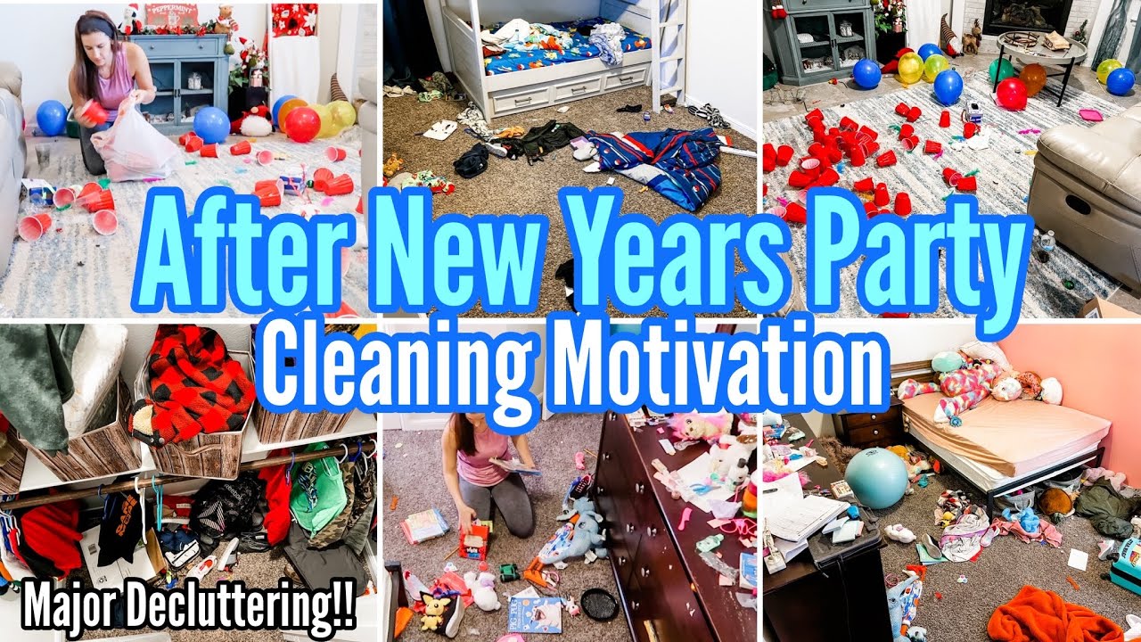 AFTER NEW YEARS CLEAN UP | AFTER PARTY CLEAN WITH ME |DECLUTTER IT |EXTREME CLEANING MOTIVATION 2022