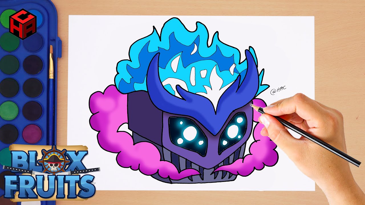 How to draw Gas Blox Fruit | Step by step | Easy drawing | Blox Fruits