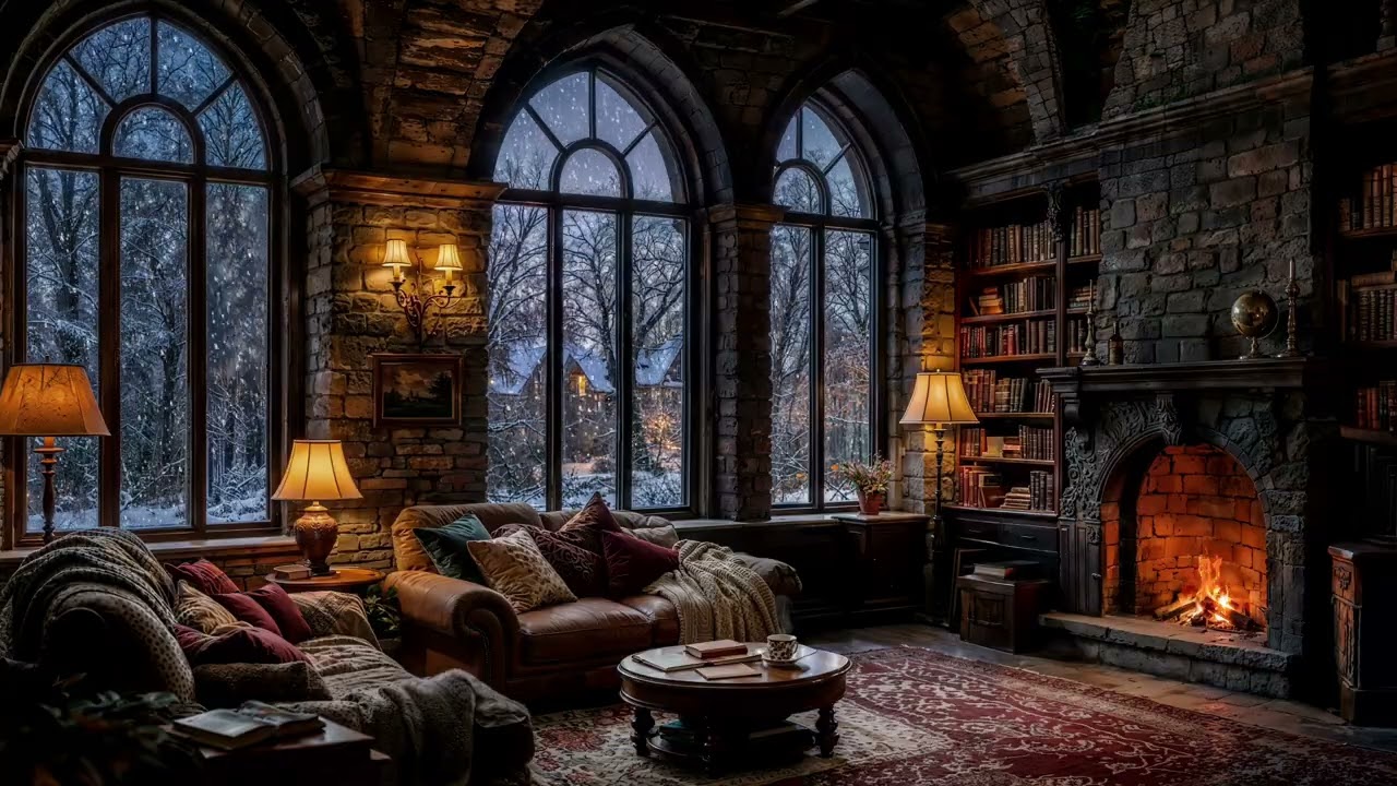 Warm Lamp & Open Book 📚 Cozy Reading Corner Ambience for Relax & Unwinding