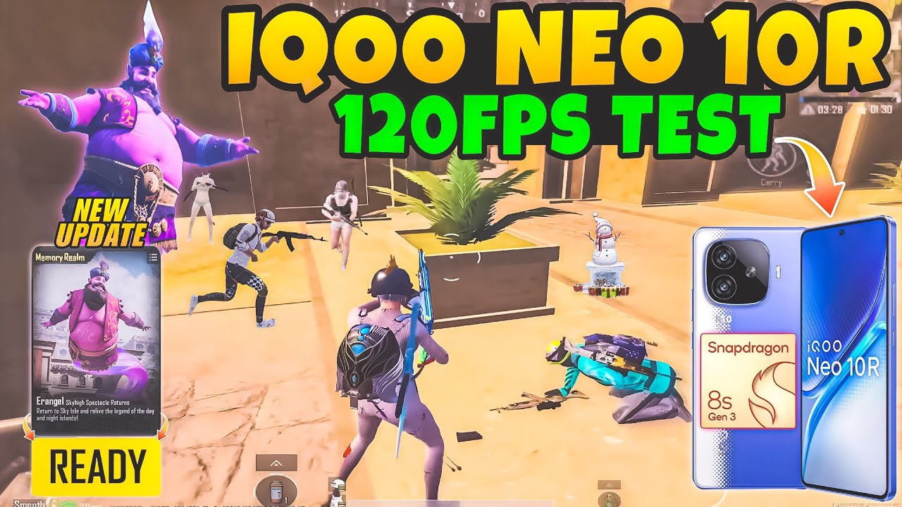 🔥iQOO Neo 10R BGMI ( New Aladdin Mode 4.2 ) Test with Fps Meter: SD 8s Gen 3