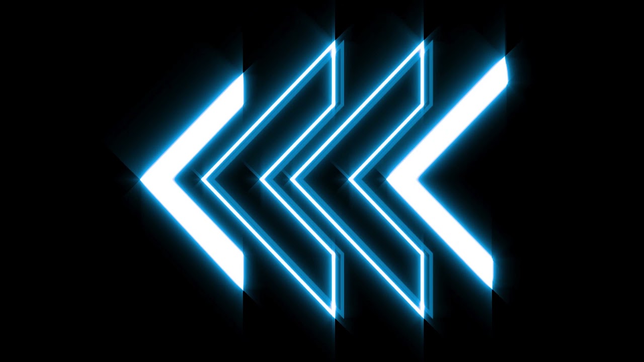 blue LED Light left arrow loop animation - Download Stock Footage