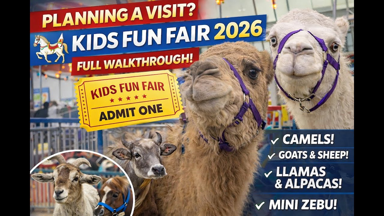 Kids Fun Fair 2026 Animal Encounters, Pricing & Family Fun (Goats, Camels, Alpacas, Zebus, & More!)