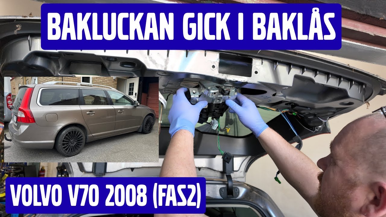 Monterar låskista med softclose på Volvo V70 2008 P3