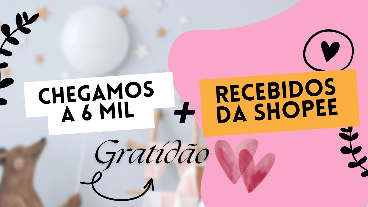 Mostrando os recebidos da shopee gratidão aos 6 mil inscritos no canal