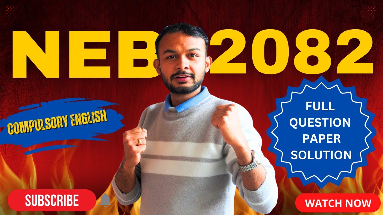 NEB 2082 FULL QUESTION PAPER SOLUTION#elopeeth #class12  #compulsoryenglish