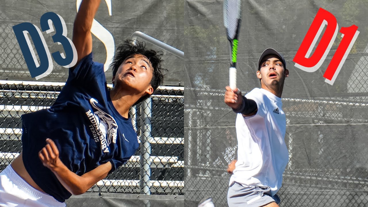 Division 1 vs. Division 3 Tennis Players! Apostolou (SHU) vs. Wu (MC)