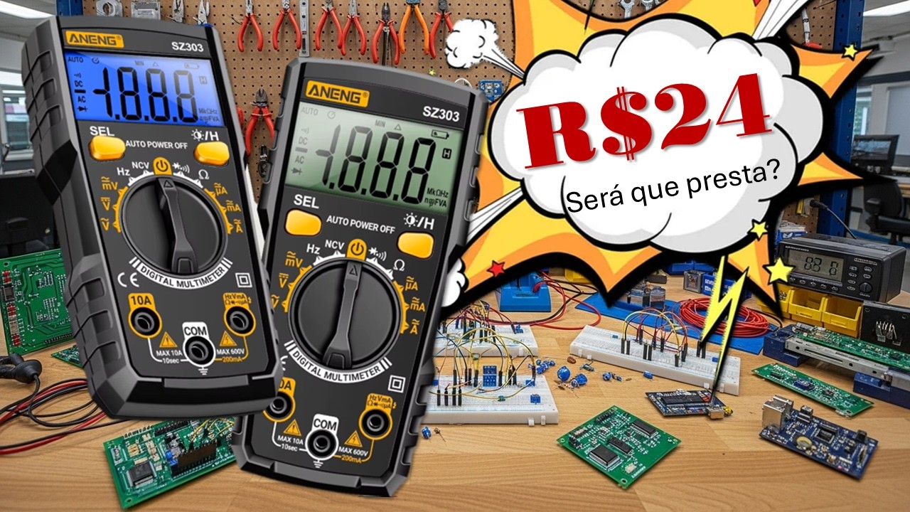 Multímetro de 24 Reais - Aneng SZ303 - Será que isso presta?