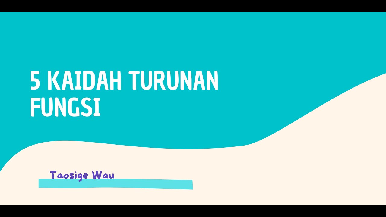 Cara mudah menurunkan fungsi | Differential | Matematika 2022