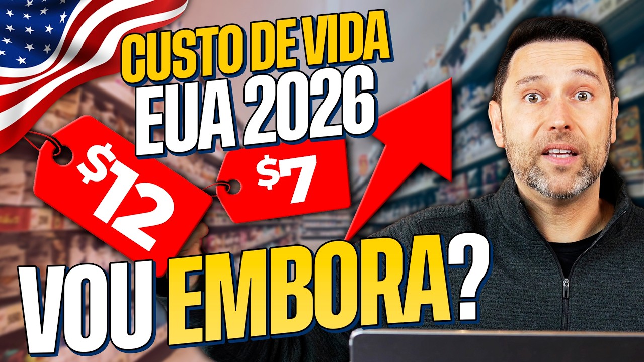 QUANTO CUSTA VIVER NOS ESTADOS UNIDOS EM 2026? | O PREÇO REAL DE CADA COISA EM DÓLAR