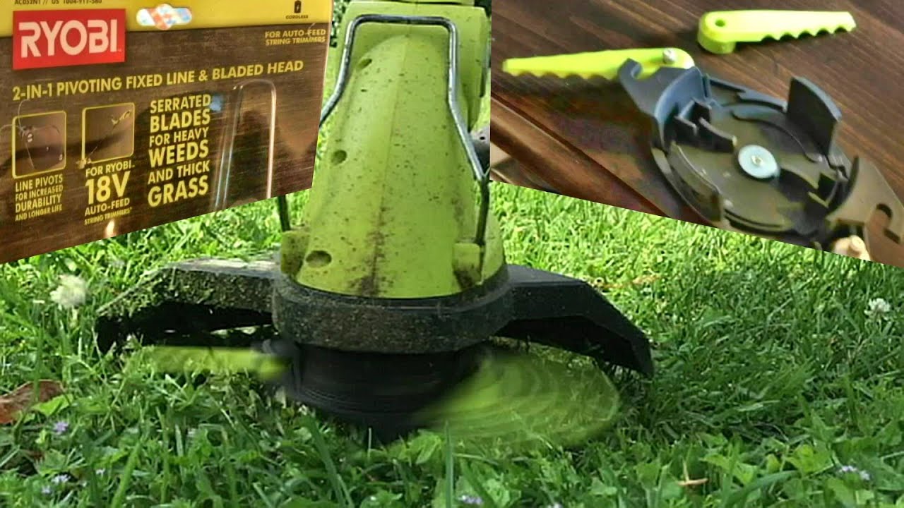 RYOBI 2 in1 FIXED LINE With BLADED HEAD * EASY TO INSTALL* 18v Lithium auto .065 line feed