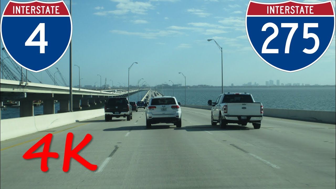 ⁴ᴷ Tampa/St. Petersburg, FL Freeway Drive north/eastbound [4K VIDEO]